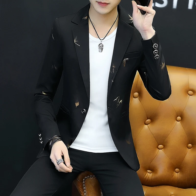 

Young Men Suit Jacket Long Sleeve Slim Design Men Blazer Coat Asia Size S M L XL XXL XXXL Mens Dress Suit Blazers