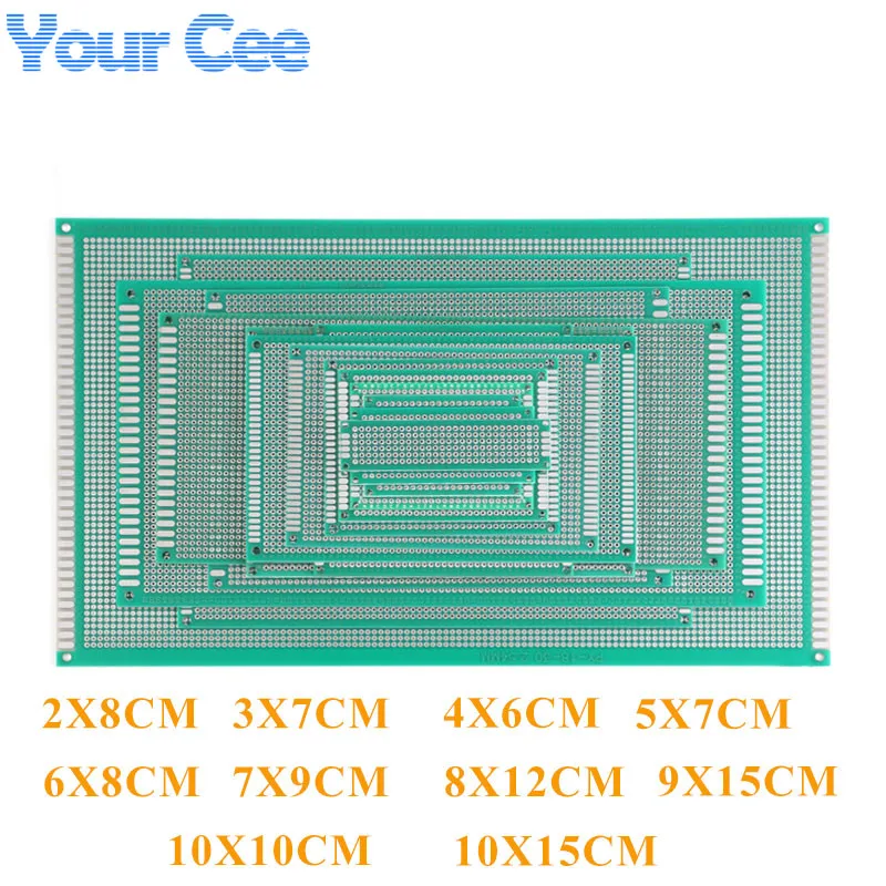 Двухсторонний прототип печатной платы универсальный макет для Arduino 2X8 3X7 4X6 5X7 6X8 7X9