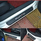 Виниловая наклейка для Fiat punto из углеродного волокна, протектор порога, накладка, аксессуары для автомобиля, Стайлинг автомобиля