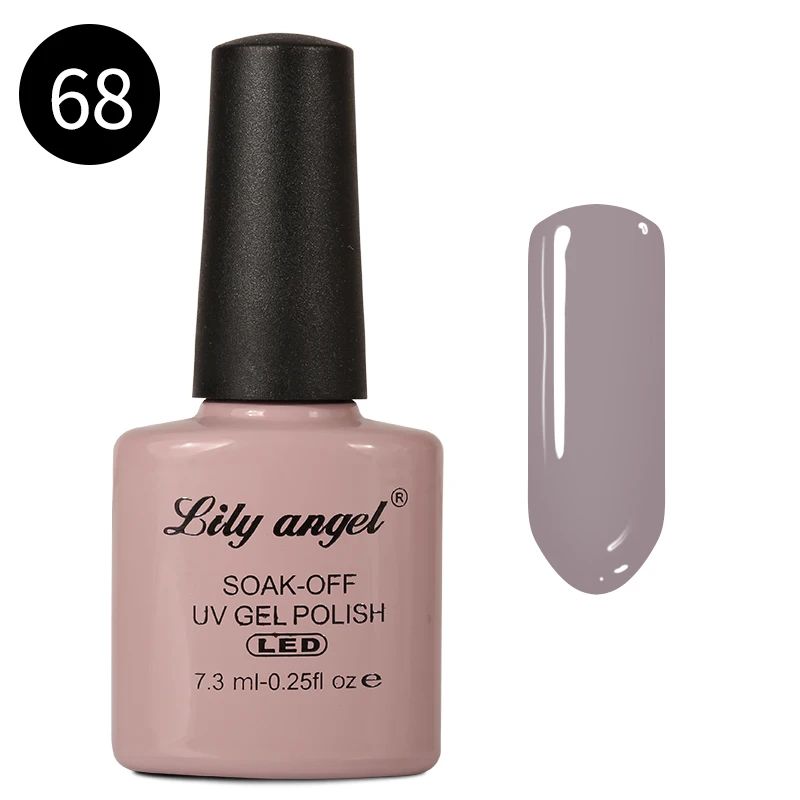 68 LILY ANGEL Гель-лак Светодиодный УФ-гель для ногтей лак для нейл-арта Дизайн Маникюр 110 цвет 7,3 мл впитывающаяся эмаль 39-76 - Цвет: 68
