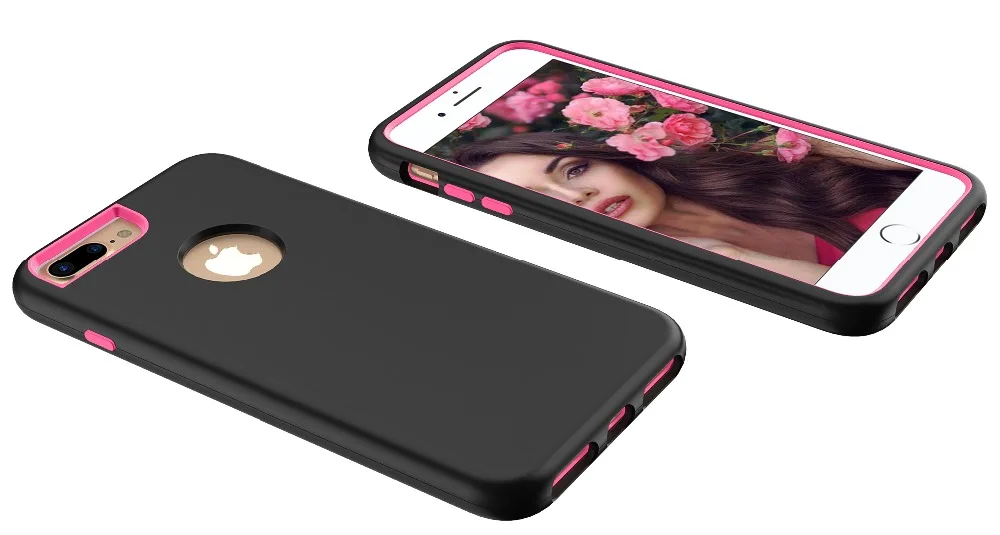 GKK чехол для Apple iPhone 6 7 8 Plus Три в одном дизайн мягкий жидкий силиконовый роскошный