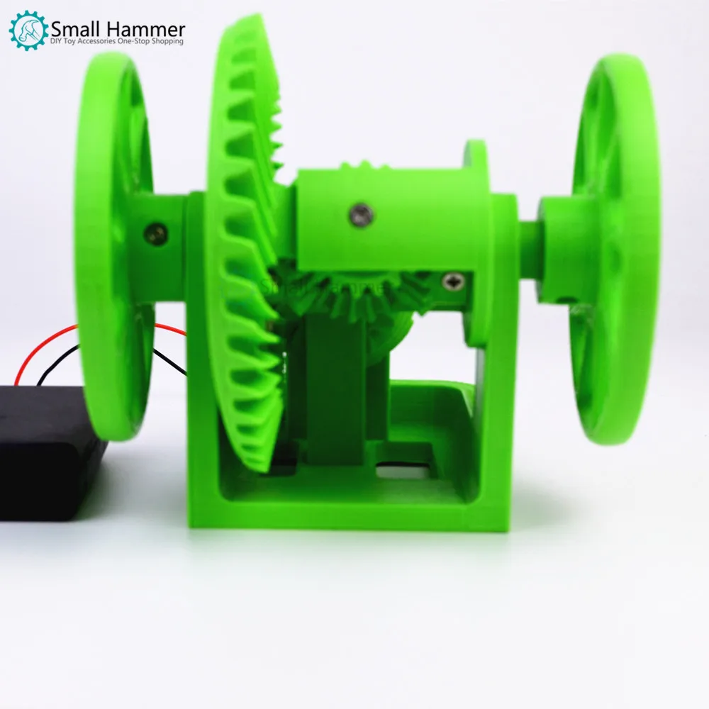 Автомобильный дифференциал простая модель с батарейным отсеком 3D технология
