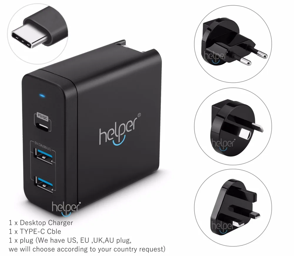 Быстрое зарядное устройство Type C PD QC 3 порта для Nintendo Switch IPAD Pro XiaoMi Air 13 USB C|pro charger|usb-c