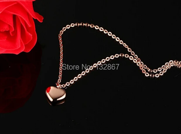 Женское ожерелье с подвеской в виде сердца из нержавеющей стали