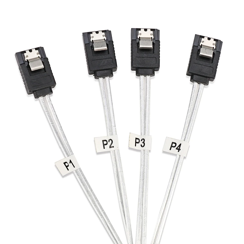 Cabledeconn мини SAS38P SFF-8654 до 4 * SATA кабель для синхронизации данных сервер передачи 0 5 м 1