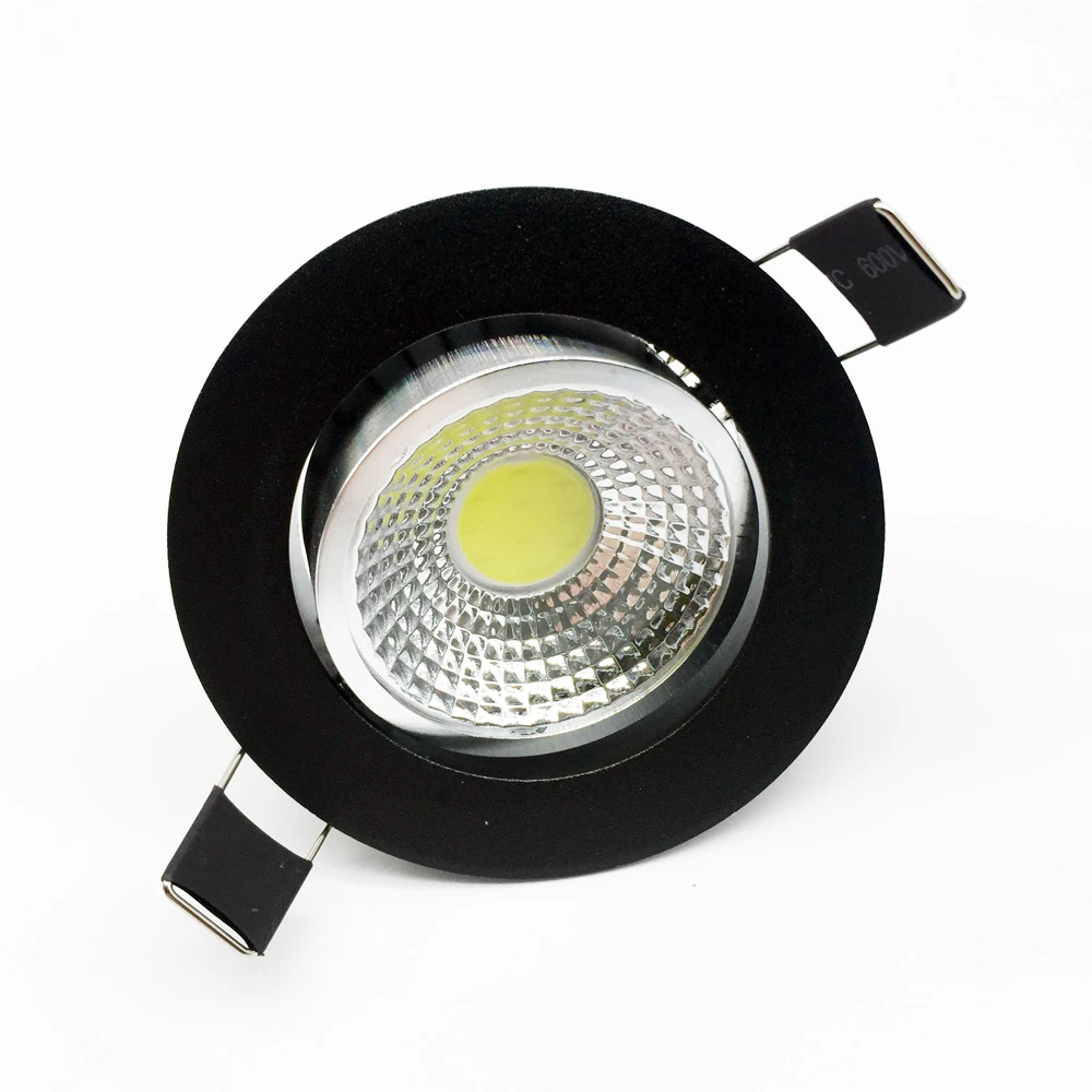 10xnew arrivel LED Dimmable Led светильник черный COB 3 Вт 5 7 12 Точечный 85 265 в потолочные