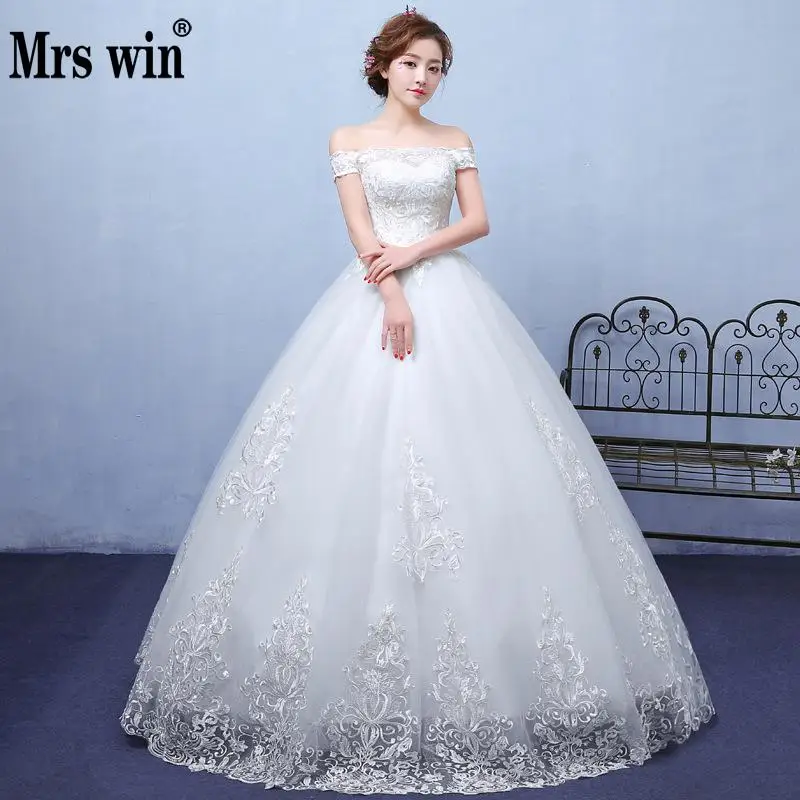 Платье для свадьбы Mrs Win элегантное бальное платье на шнурках с вырезом лодочкой