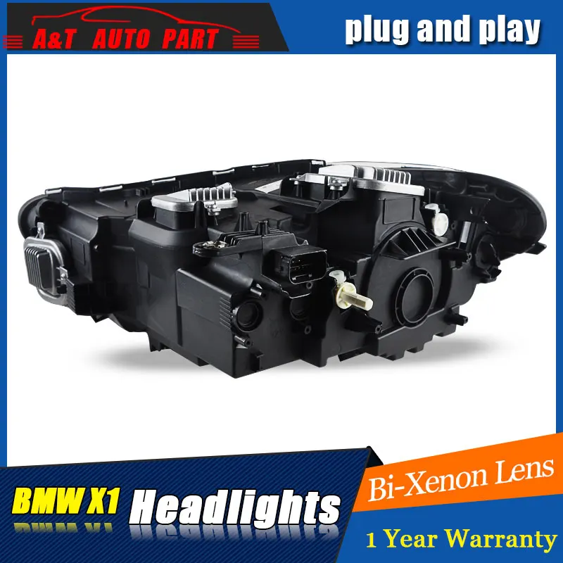 

car Styling LED Head Lamp for BMW X1 headlights 2016-2019 for X1 head lamp LED angle eyes drl H7 hid Bi-Xenon Lens low beam