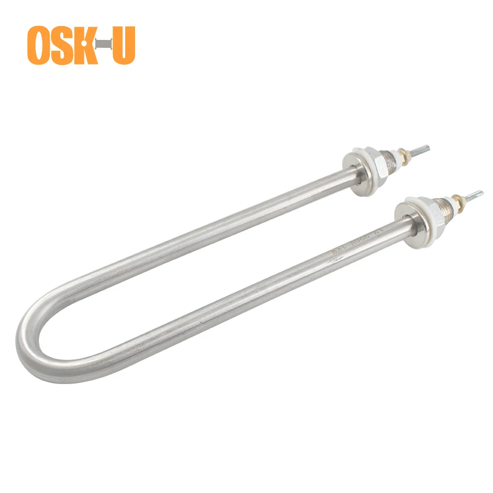 m16 thread u shape heating element 220v stainless steel single u type heating tube for kitchen appliance 1kw1 5kw2kw3kw4kw free global shipping