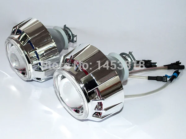 3.0HQT ccfl двойной ангельские глазки 3 дюйма HID объектив проектора H4 H1 H7 H11 синий