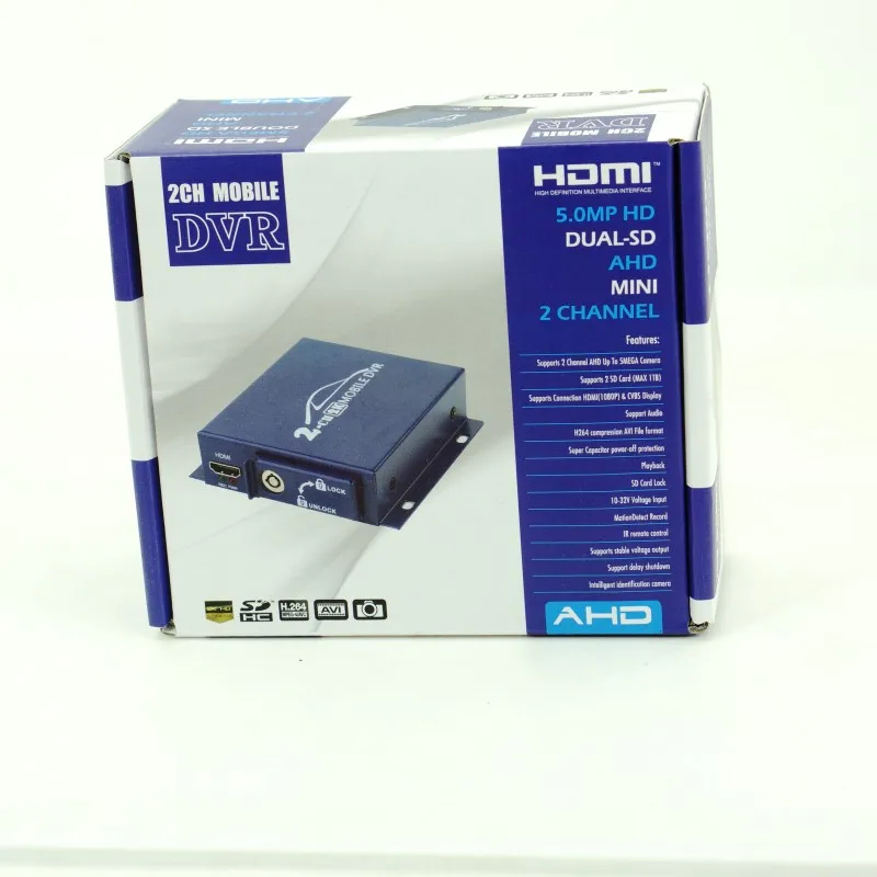 2ch Мобильный DVR Наборы для автомобилей, автобусов, транспортных средств с 2 шт. 1080P AHD камеры в режиме реального времени 2 канала dual-SD DVR Поддержка CVBS/AHD 5.0MP