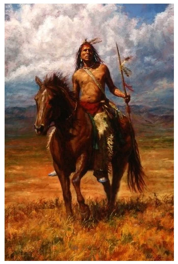 Специальное предложение 2016 Топ Арт # американские туземцы индийские ручная