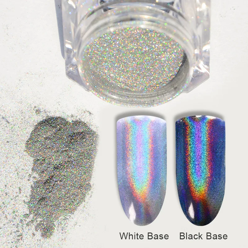 0 5 г/кор. лазерный Радужный лак для ногтей блестящий порошок хромового пигмента