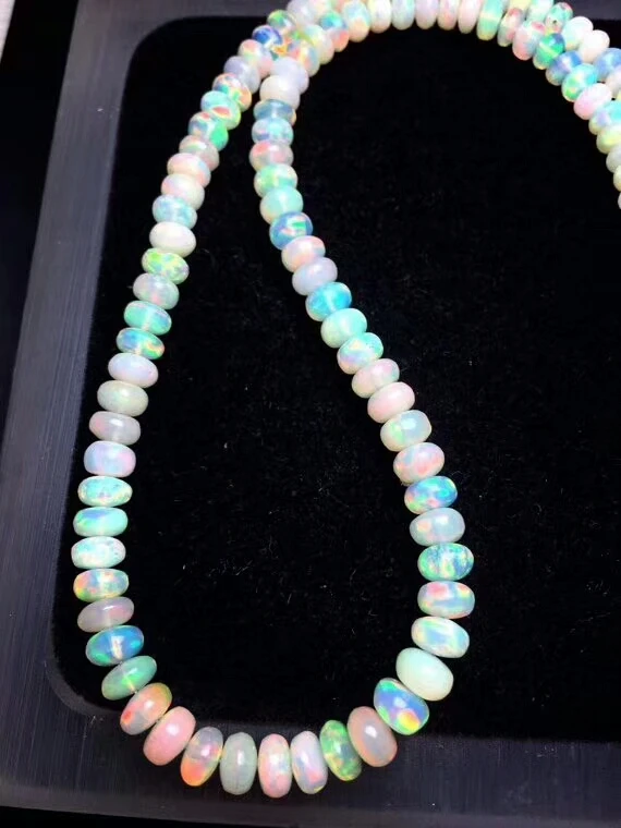 Ожерелье из натурального опала высокого качества Женское прозрачного Abacus