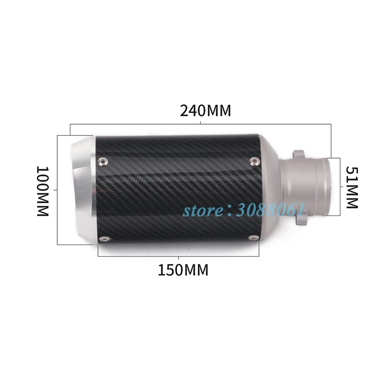 Универсальный мотоцикл GP Project выхлопная труба модифицированный из углеродного