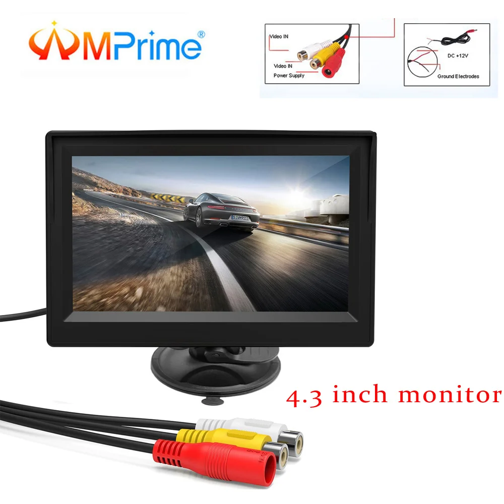 AMPrime 4 3 "Автомобильный монитор TFT LCD автомобильный заднего вида парковочная
