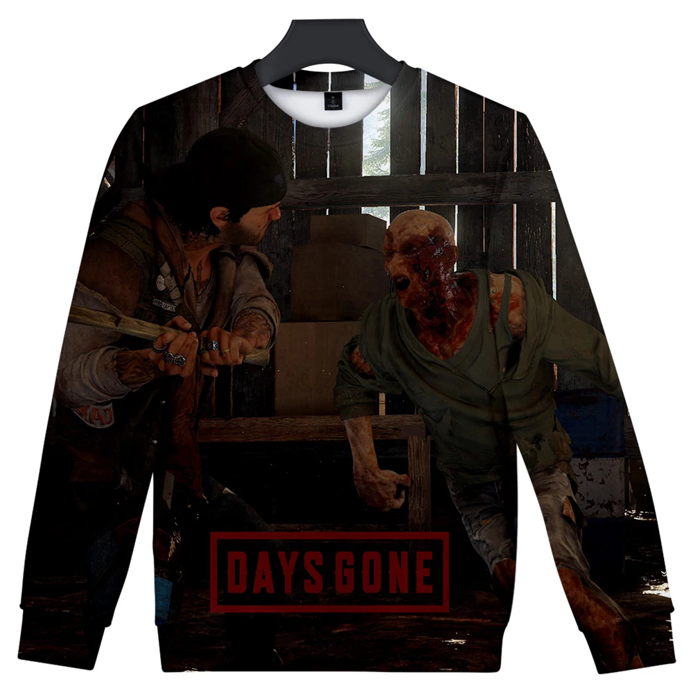 Модные days gone толстовка мужская Круглый воротник с длинными рукавами Толстовка days gone игры Harajuku топ с принтом в стиле хип-хоп толстовка
