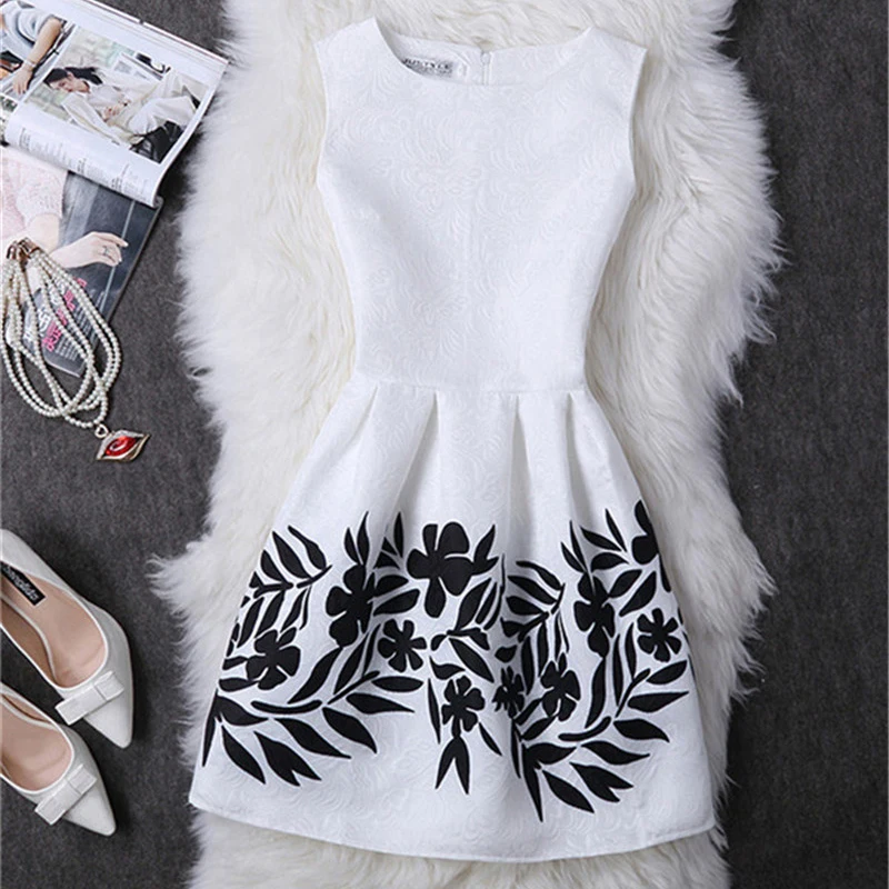 Женское винтажное офисное платье с принтом Элегантное повседневное праздничное