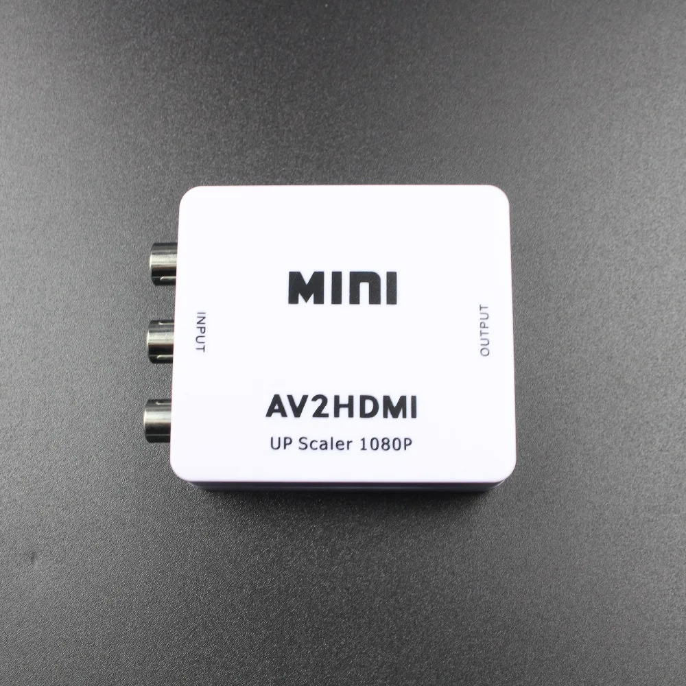 DOITOP Композитный RCA AV HDMI CVBS чтобы адаптер конвертер Поддержка HD 720 P 1080 к Mini AV2 видео