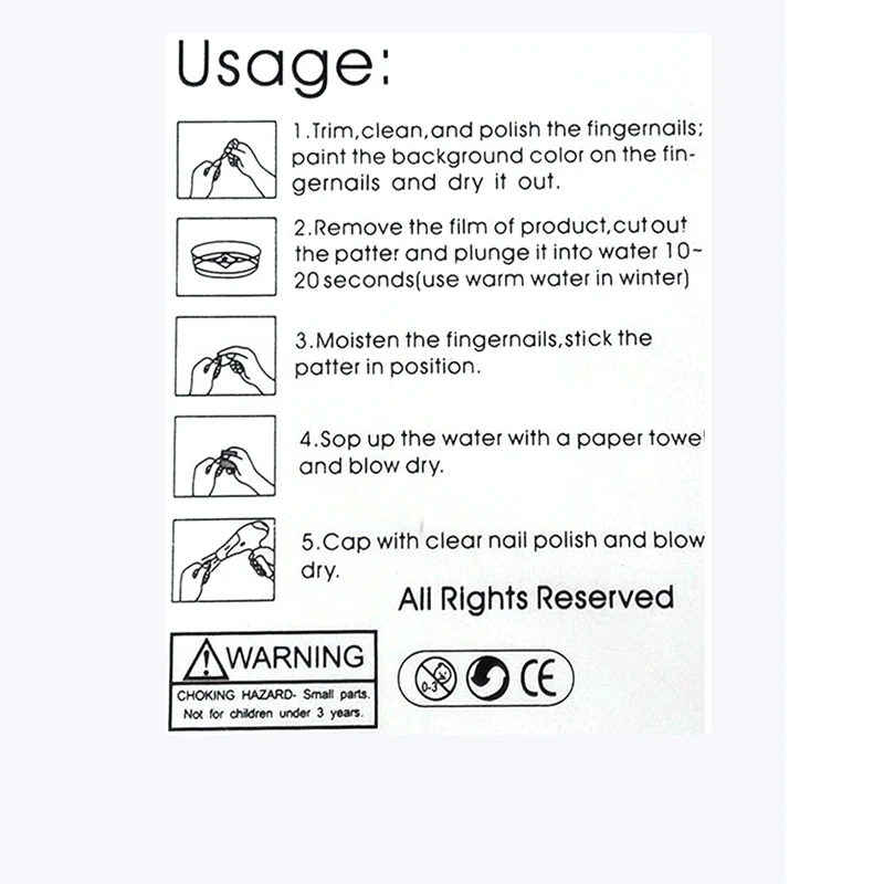 

1 Pc Manicure watermark Sticker Decal nail sticker Japanese Manicure sticker DS77-82