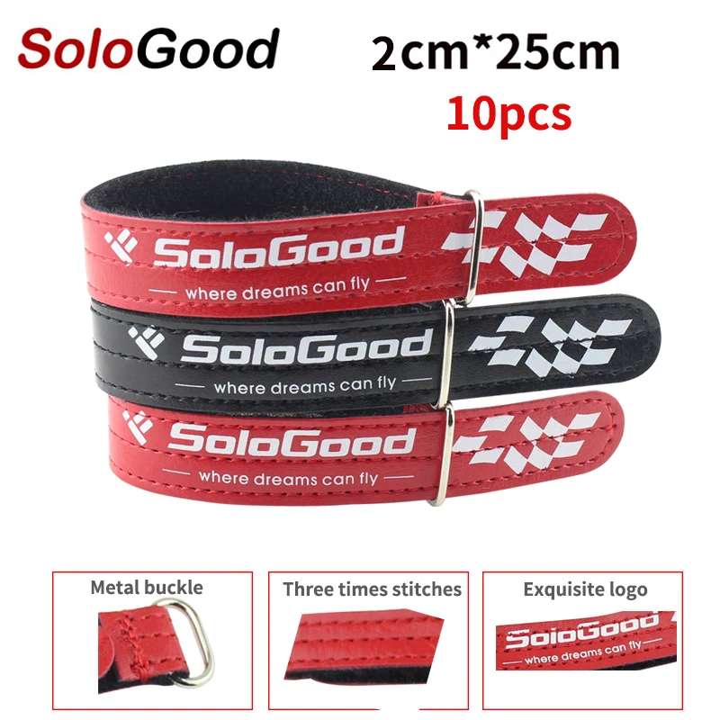 10 шт. SoloGood LiPo зажим для аккумулятора Волшебная наклейка ремешок многоразовая