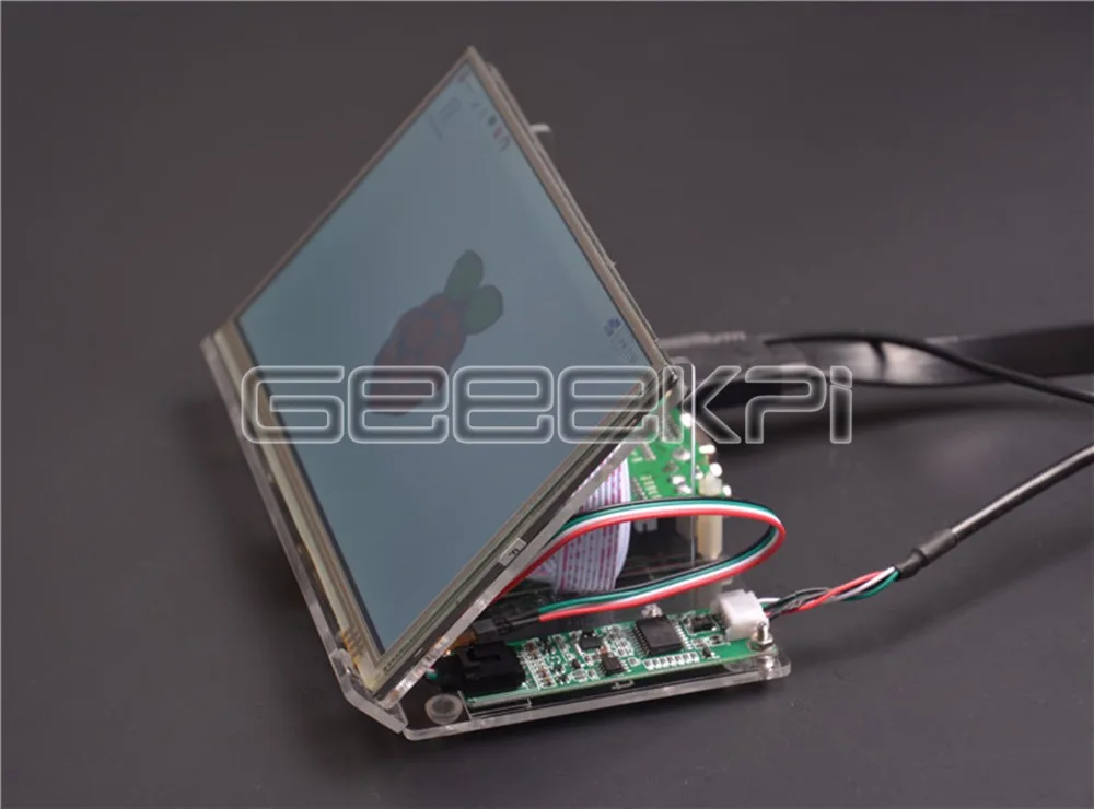 ЖК дисплей GeeekPi 7 дюймов 1024*600 TFT резистивный сенсорный экран монитор + прозрачный