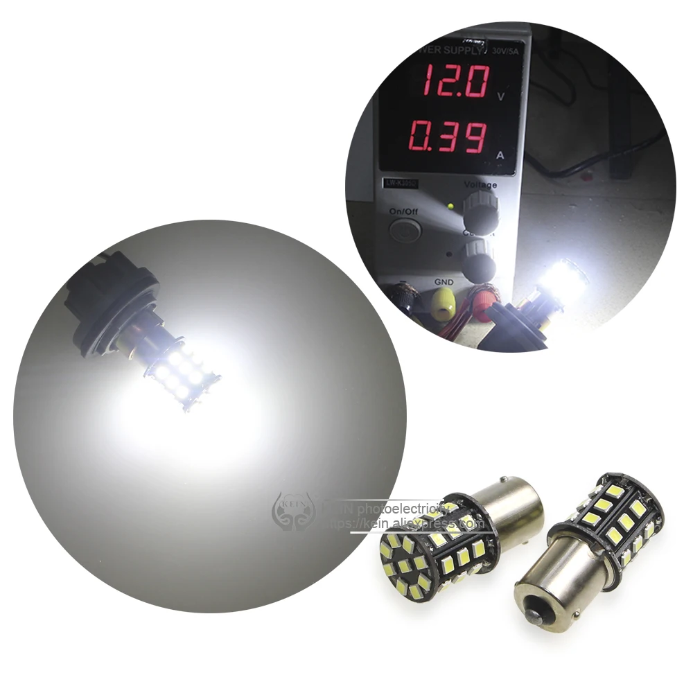 KEIN 2 шт. ba15s p21w 1156 светодио дный bay15d 1157 p21/5 Вт 33smd 2835 обратный тормозные сзади DRL