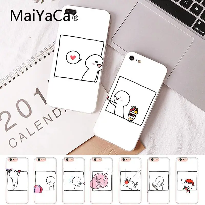 Maiyaca/Модный черный чехол для телефона из ТПУ с изображением сердца мальчиков и