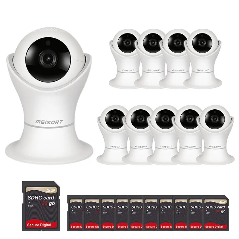 10 шт. 1080p ip wifi камера PTZ ночного видения безопасности отправка с 32G sd картой в