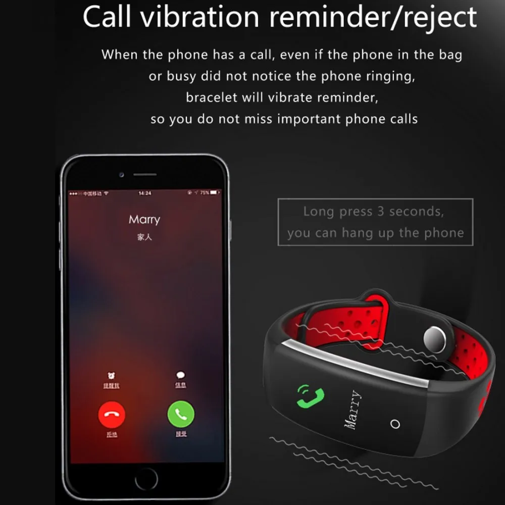 CUFOK Q6 Bluetooth Смарт-Браслет Водонепроницаемый спортивный фитнес-браслет для мужчин