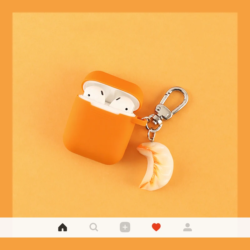 Удобные пищевые наушники чехол для Airpods защитный силиконовый чехол Blutooth беспроводной для Apple Airpods зарядная коробка с брелоком