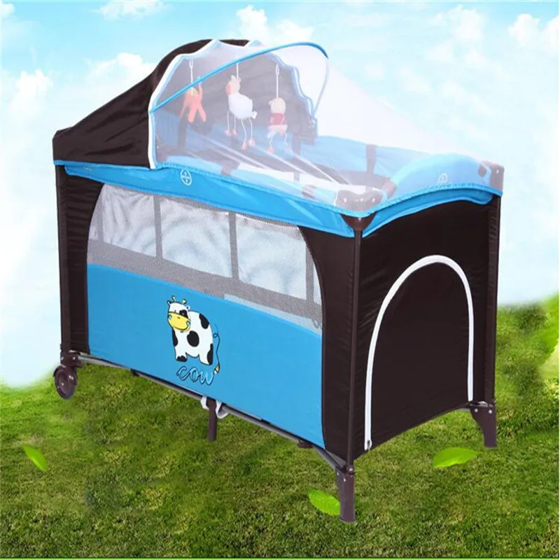 2017 Мумия дорожный аксессуар корова шаблон детская кроватка Континентальная