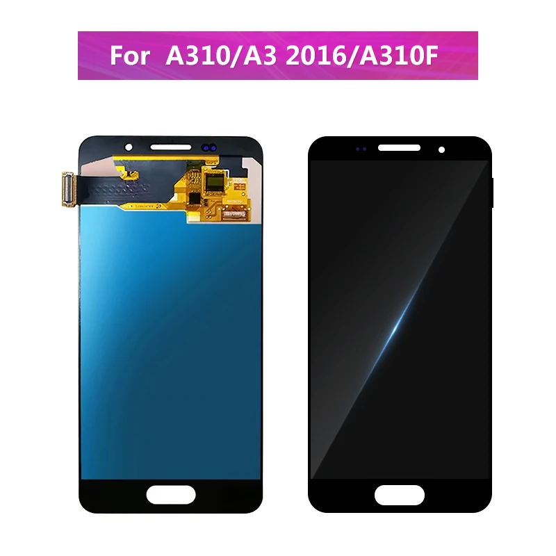 Супер AMOLED A310 дисплей для samsung Galaxy A310 A3 ЖК-дисплей сенсорный экран дигитайзер Запасные части для A310F ЖК