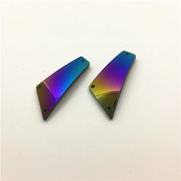 13N 17x40mm TopStone Радужное зеркало пришивные стразы акриловые пришивные камни для аксессуаров одежды платья - Цвет: 13N 17x40mm