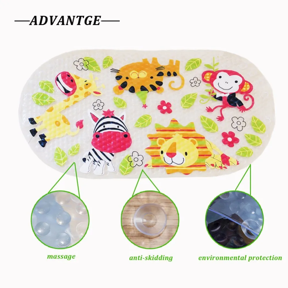 Нескользящий детский коврик для ванной 39 см х 69 душа с присоской|baby bath mat|bath matbath mat