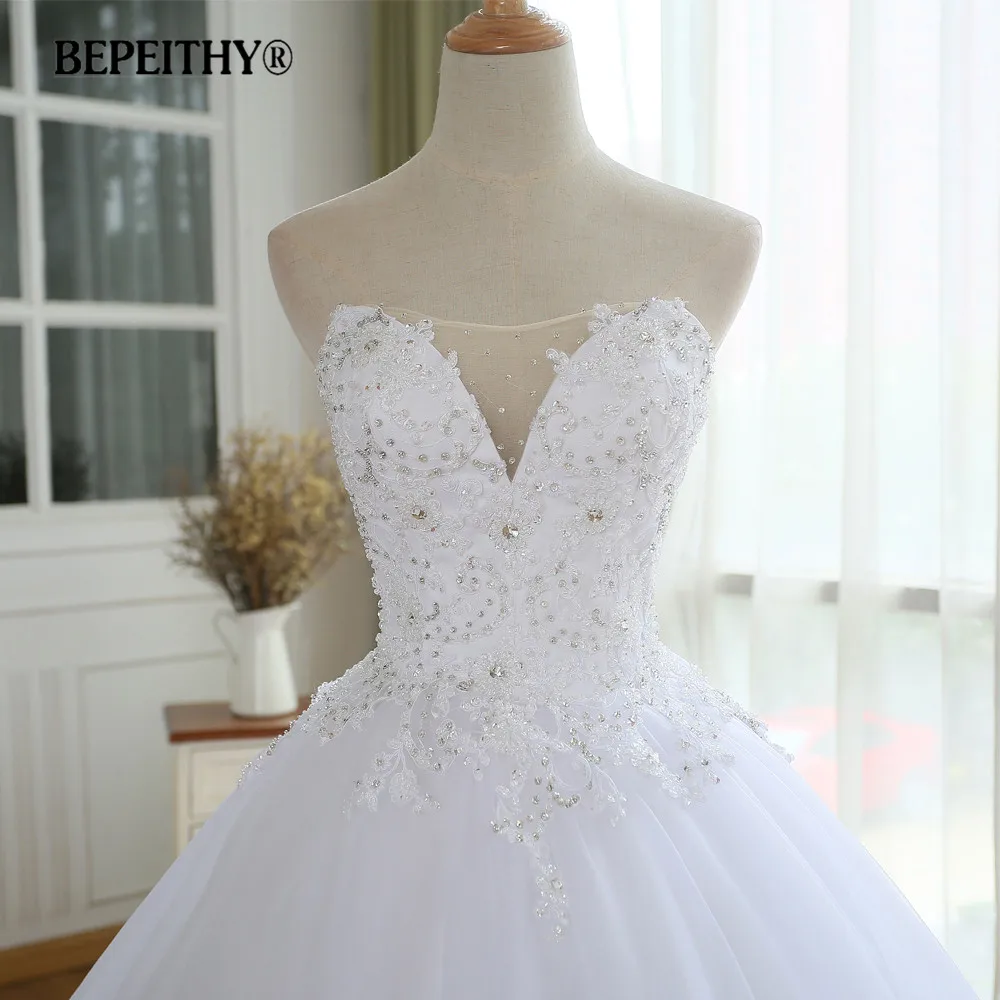 BEPEITHY Милое Свадебное платье с декольте 2021 халат De Mariage корт поезд винтажные
