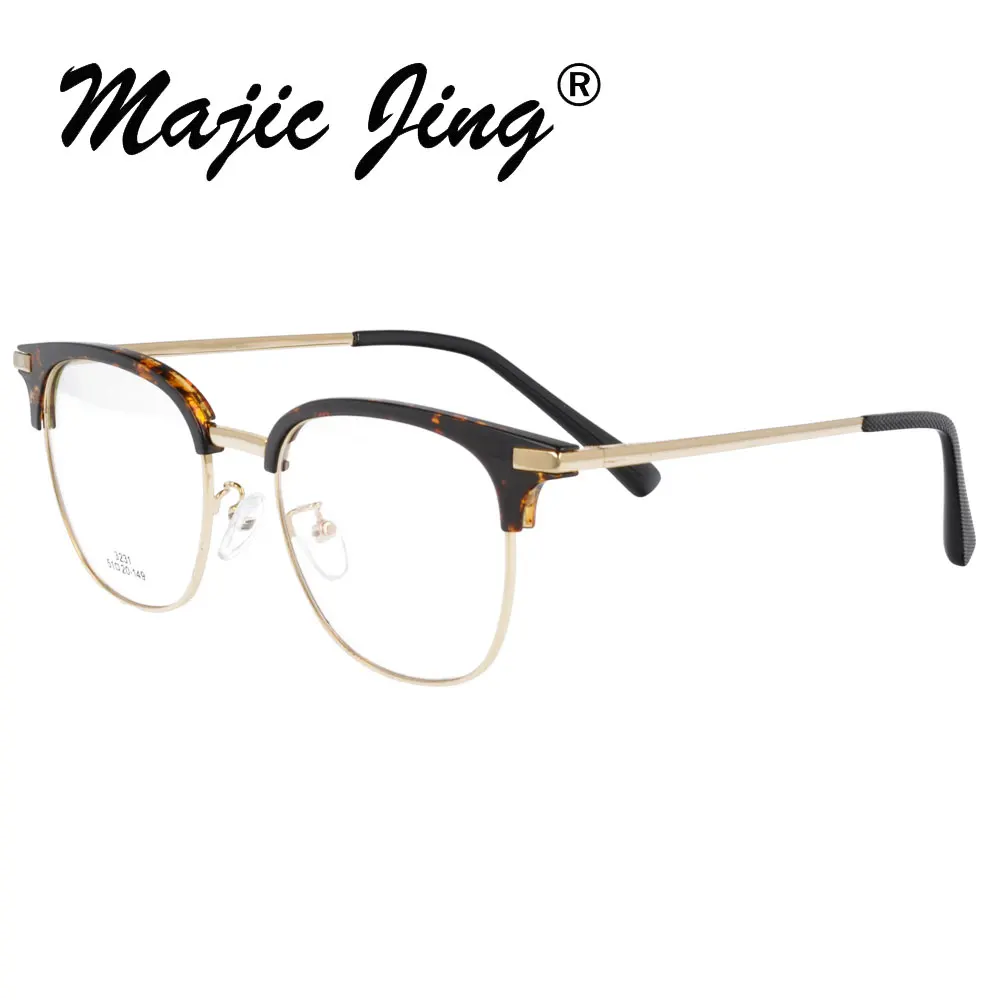 Оптические оправы Magic Jing TR 90and RX из нержавеющей стали круглые очки с полным