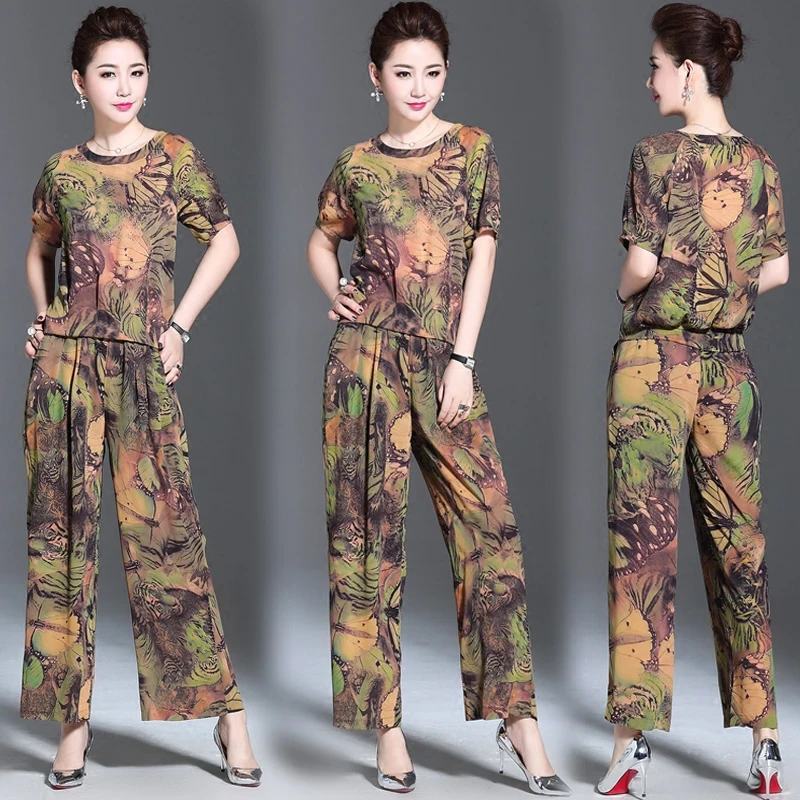 Женские спортивные комплекты из двух предметов большого размера летние