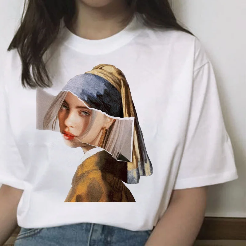 7232 Billie eilish Футболка женская хип-хоп топы Новая забавная модная футболка harajuku ulzzang 90s гранж уличная футболка Повседневная Женская - Цвет: 7232