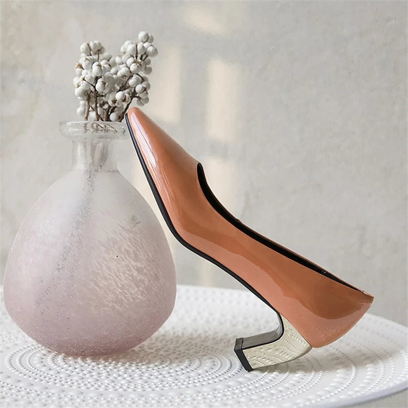 MSSTOR/женские Вечерние туфли на высоком каблуке в необычном стиле Модные лодочки