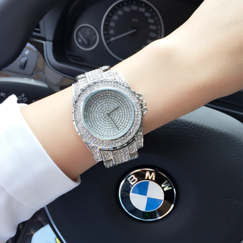 Женские наручные часы стразы из розового золота 2019 пробы женские роскошные со