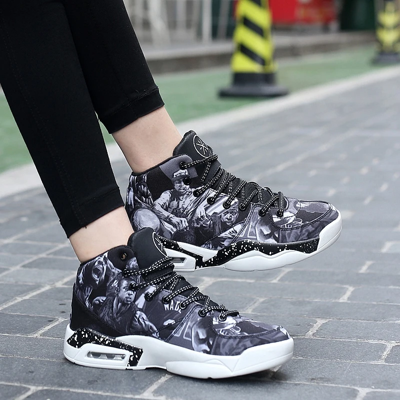 Горячая Распродажа 2018 мужские баскетбольные кроссовки большого размера высокие