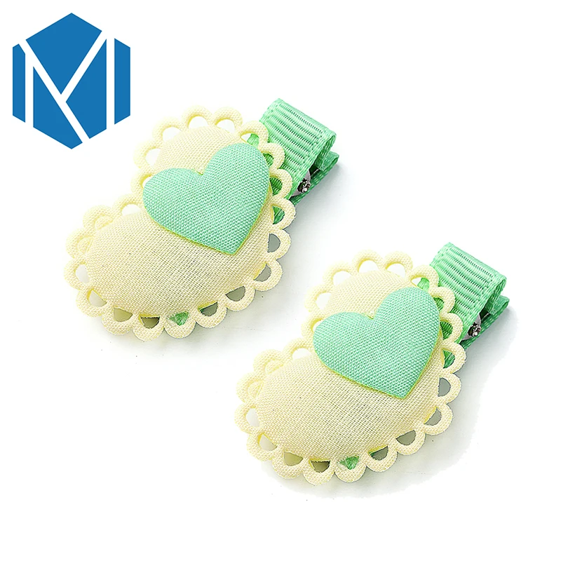 Заколки для волос M MISM 1 пара аксессуары с двойным сердечком детские заколки