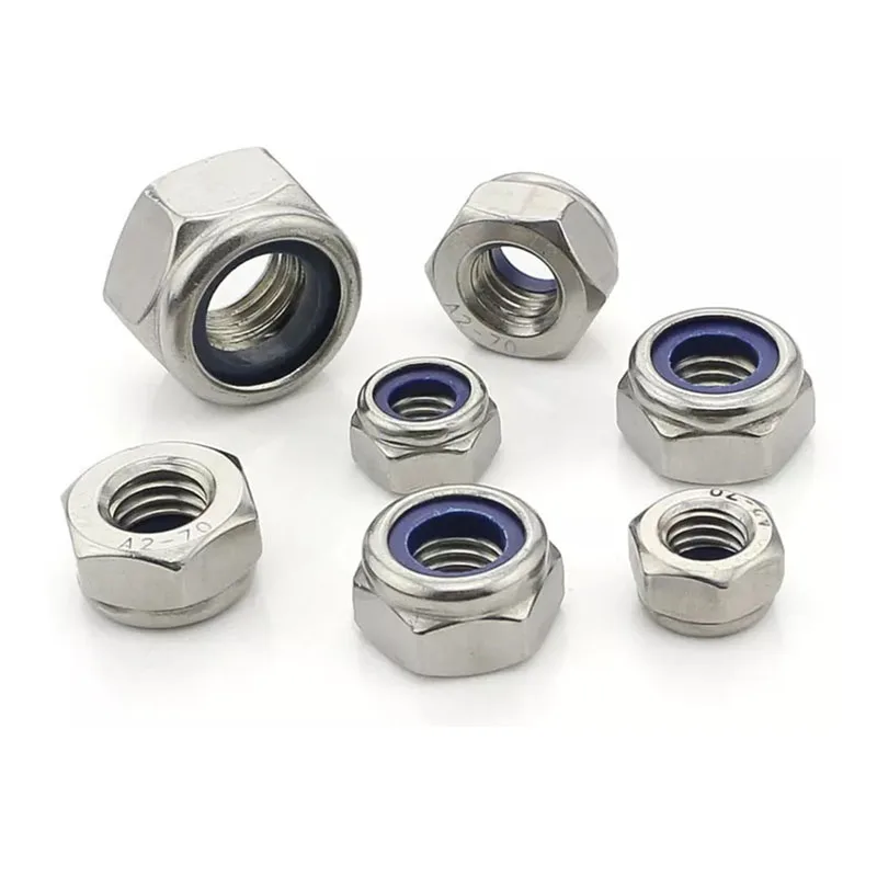 304 гайка из нержавеющей стали нейлон locknut Locknut самоблокирующийся против падения