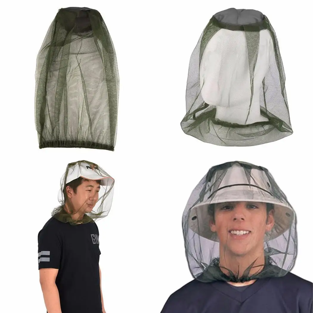 С сеткой от комаров голова чистая Защита для лица как изображение сетки крышка