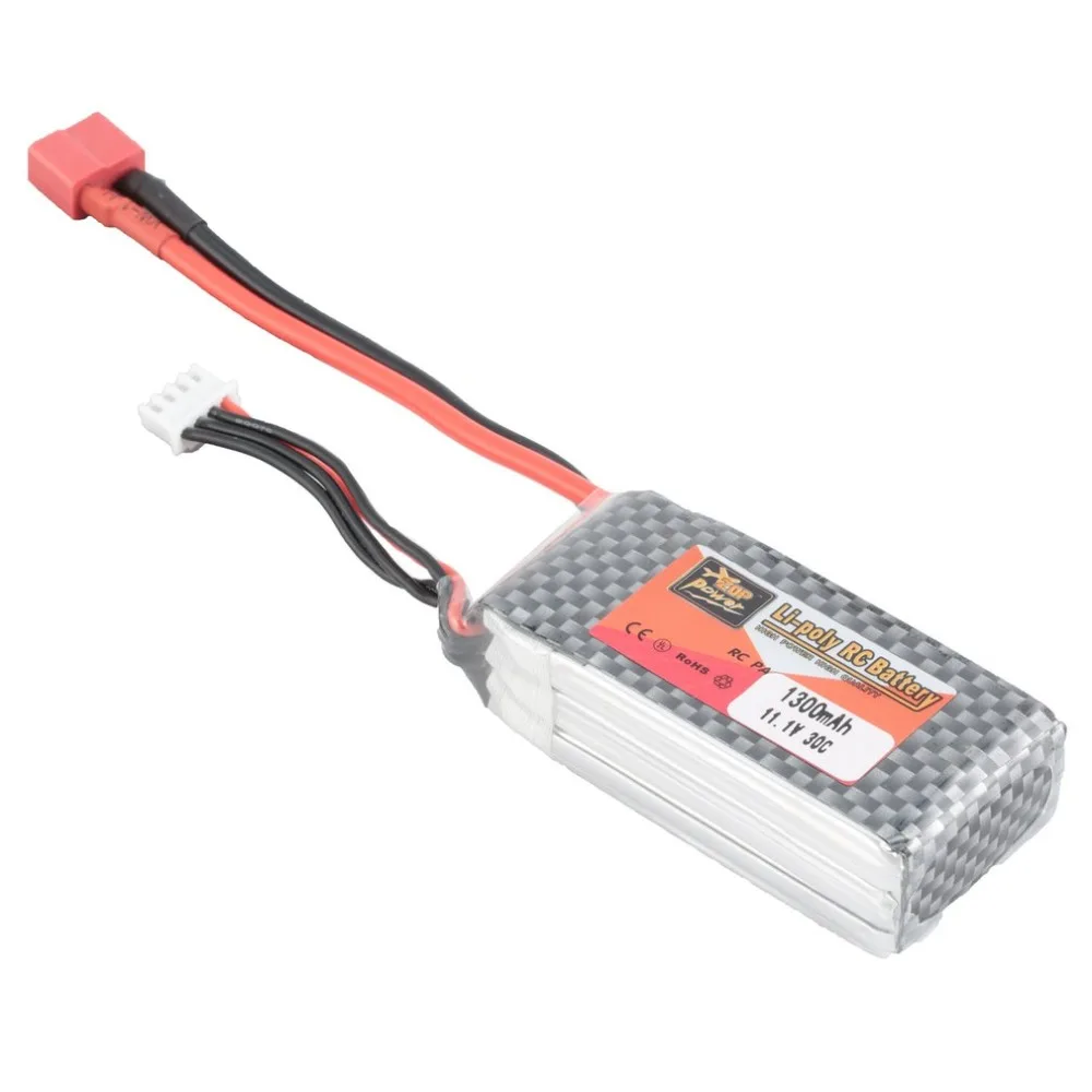 ZOP мощность 11 1 В 1300 мАч 30C 3 S P Lipo батарея T Plug перезаряжаемые для RC гоночный Дрон