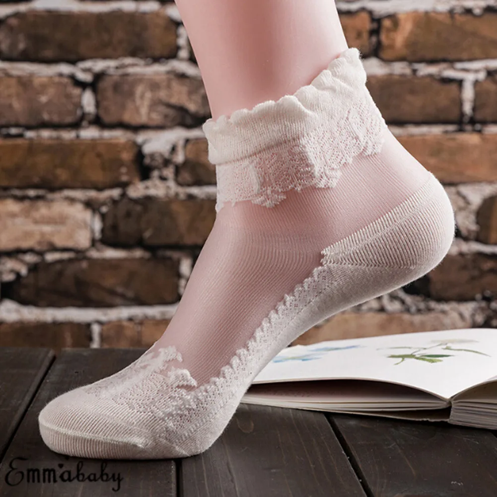 1 пара модные женские летние носки для девочек ультра тонкие эластичные шелковые