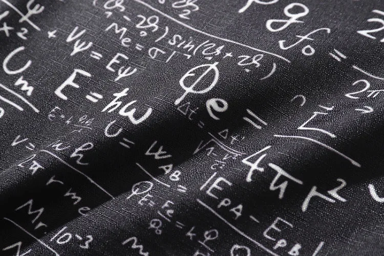 Эйнштейна теория относительности футболка E = mc ^ 2 Мужская рубашка с коротким