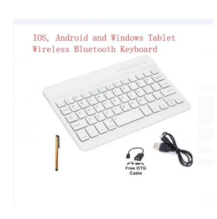 Для lenovo tab M10 покрытие клавиатуры Bluetooth чехол для lenovo M10 TB-X605F/N tablet PC PU кожаный Стенд+ ручка+ OTG - Цвет: Белый