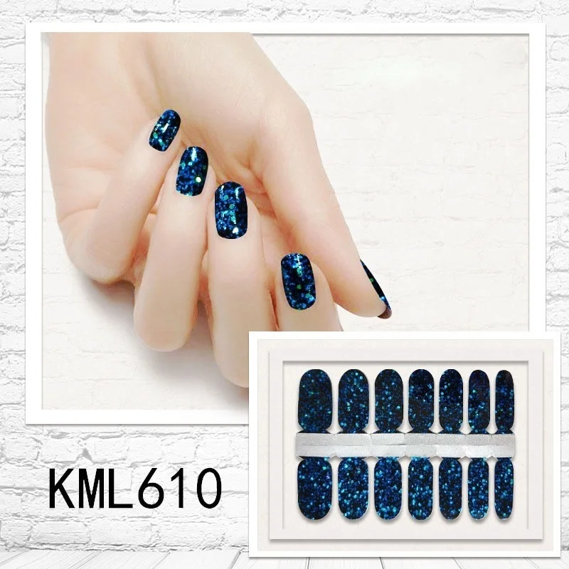 LADY KINDOM beauty DIY патч для ногтей самоклеющиеся наклейки для ногтей градиентный цвет наклейки-лак для ногтей водонепроницаемые полоски для ногтей